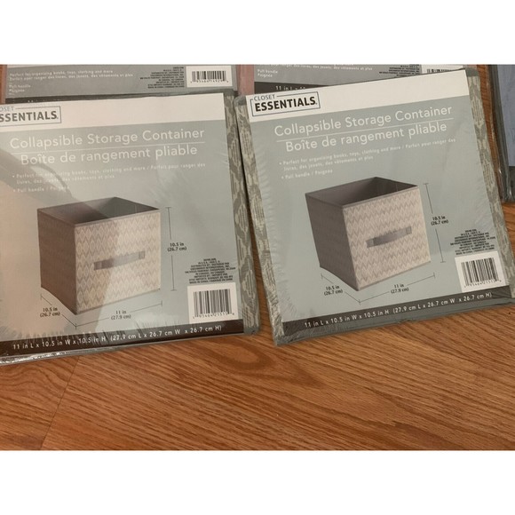 Lot of 5 Essentials Collapsible Storage Containers NEW - Picture 4 of 5